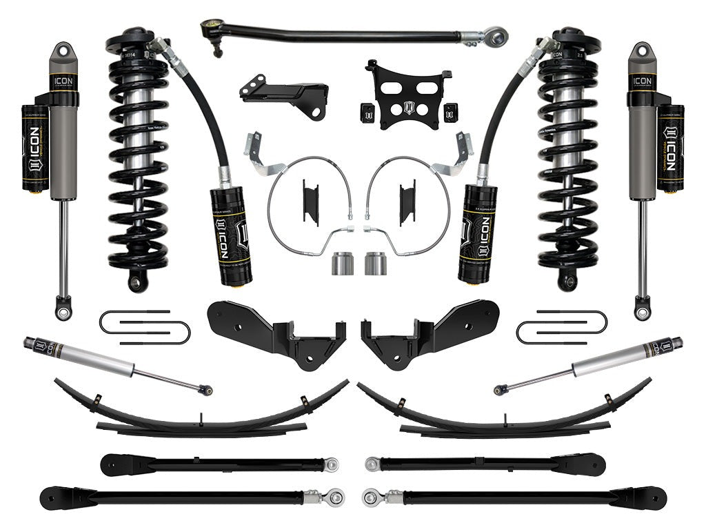 Icon 4-5.5" Stage 6 Coilover Conversion System w/Expansion Packs Kit for 2023-2026 Ford F350 Super Duty 4WD Flex