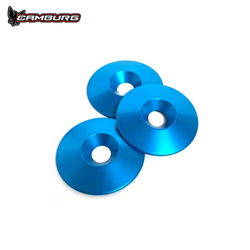 Camburg Blue Fender Washer 10 Pack (aluminum washer, bolt, body clip, 1/8" tab)
