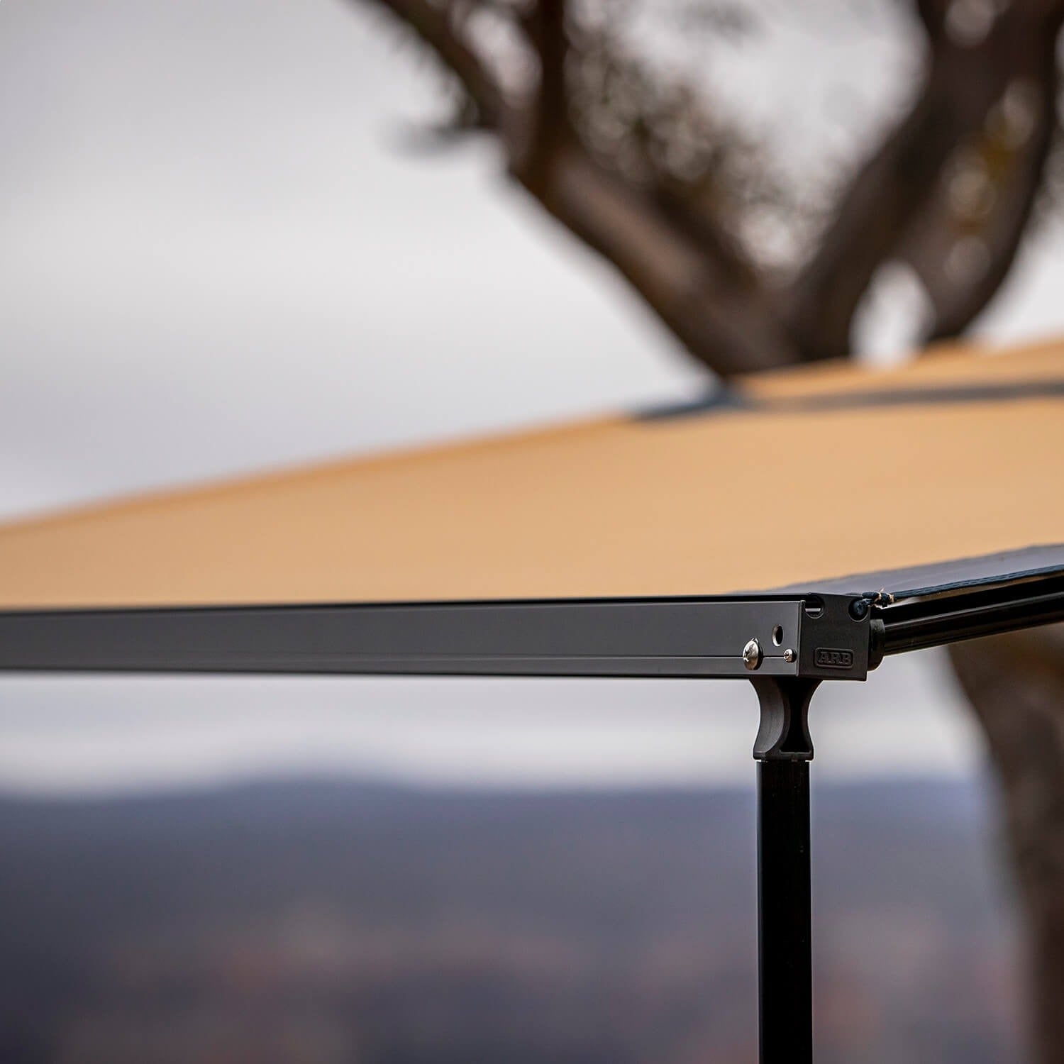 ARB Hard Case Awning with Light 2.5M Black