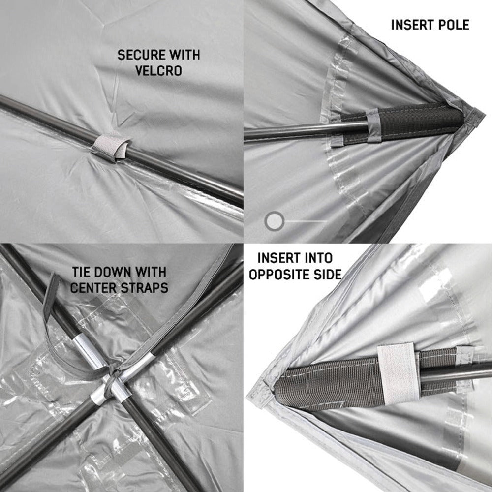 Hub Centric Ground Tent - Black Body & Grey Rainfly