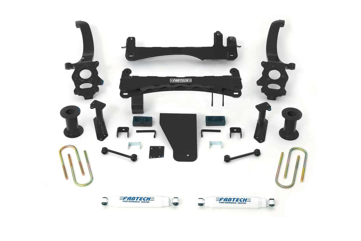 Fabtech 6" Basic System w/Rear Performance Shocks Kit for 2017-2024 Nissan Titan 4WD w/6" lift