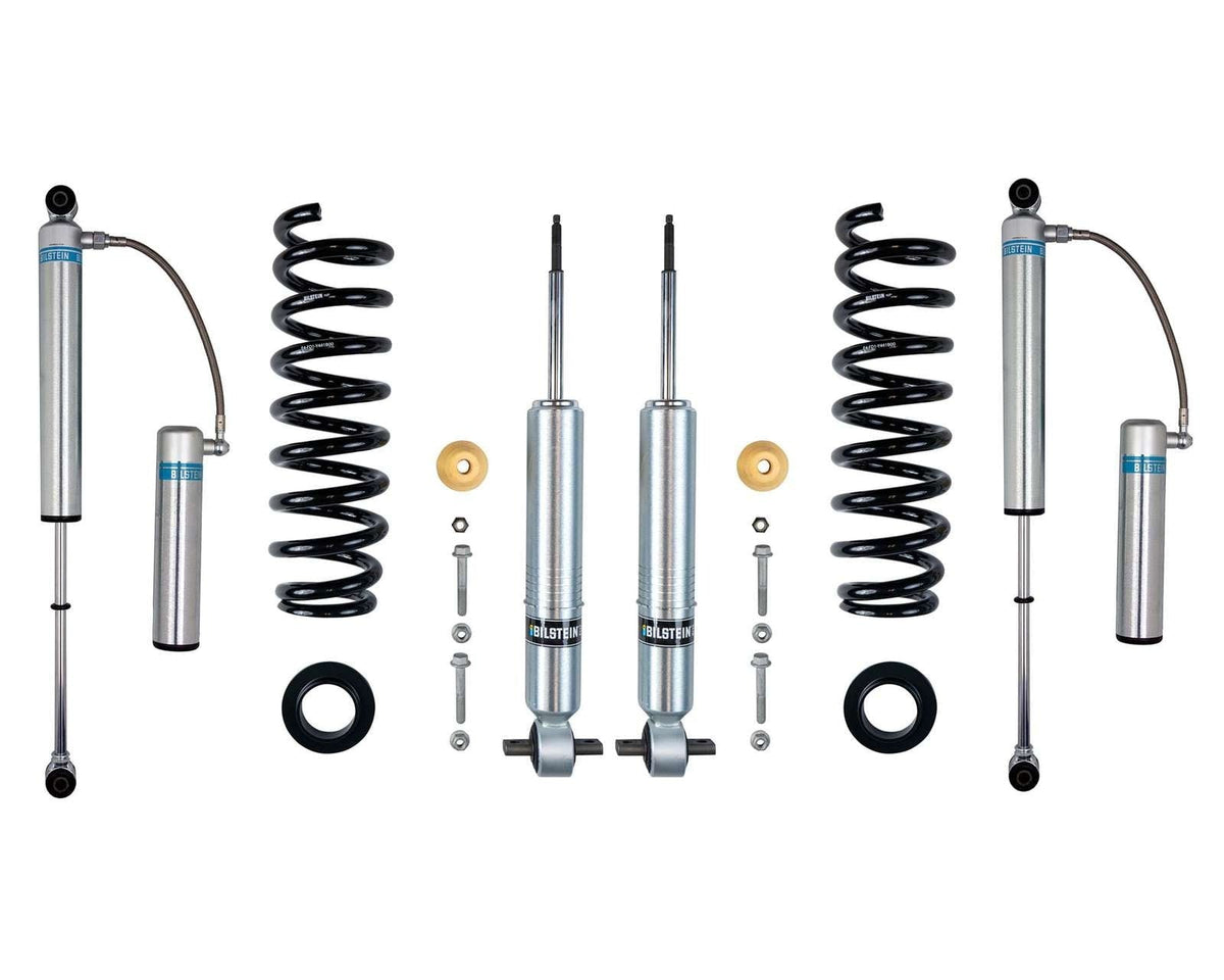 Bilstein 6112 Strut & Spring + Rear B8 5160 Reservoir Shocks Set 2021-2026 Ford F-150 4WD