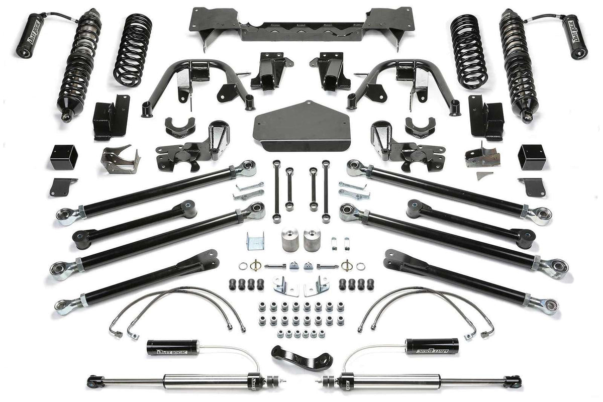 Fabtech 5" Crawler Coilover System w/Front Dirt Logic 2.5 Coilovers w/Reservoir & Rear Dirt Logic 2.25 Shocks w/Reservoir Kit for 2007-2018 Jeep Wrangler JK 4WD w/5" lift