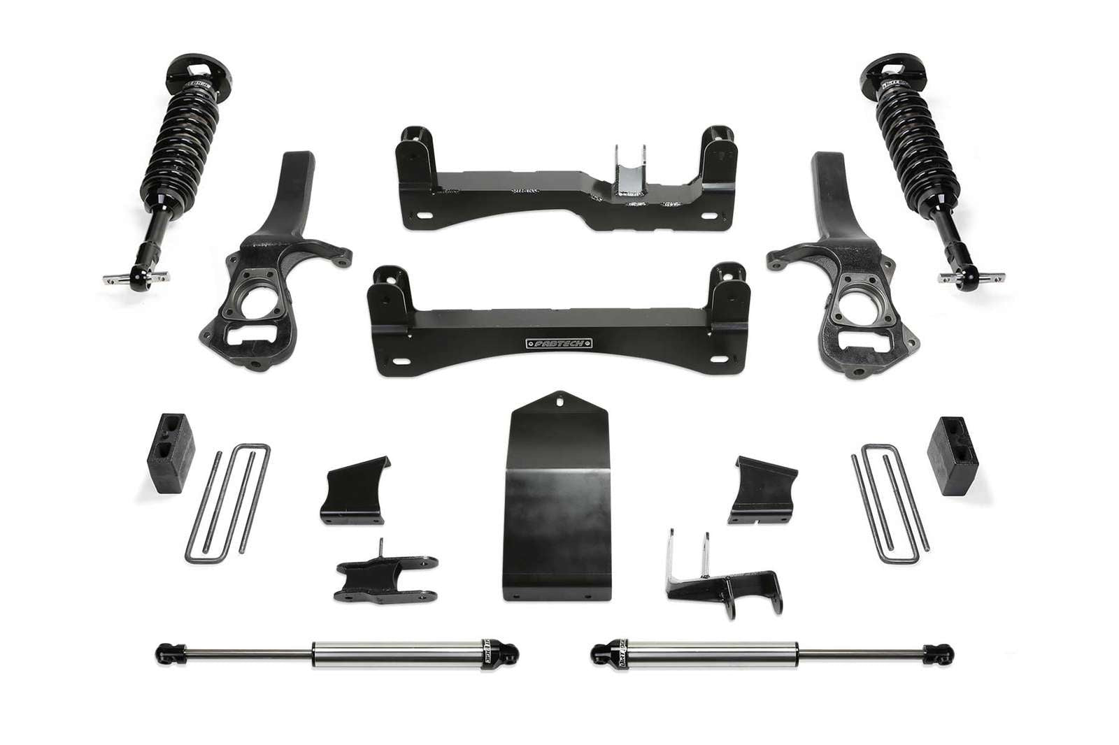 Fabtech 4" Performance System w/Front Dirt Logic 2.5 Coilovers & Rear 2.25 Shocks Kit for 2019-2024 Chevrolet Silverado 1500 4WD w/4" lift