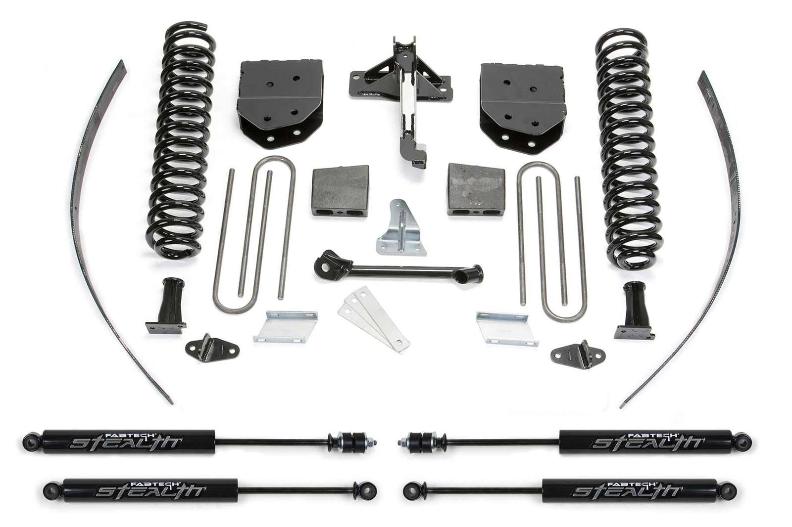 Fabtech 8" Basic System w/Stealth Shocks Kit for 2008-2016 Ford F350 Super Duty 4WD w/8.0" lift
