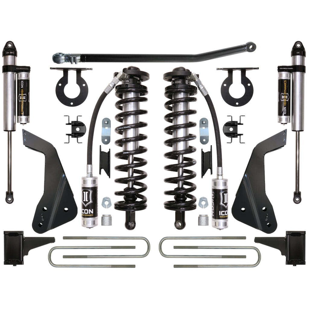 ICON K63123 Stage 3 Coilover Conversion System Ford F250/F350 4-5.5" Lift
