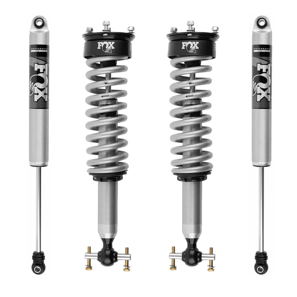 Fox 2.0 Performance Series Set for 2019-2024 GMC Sierra 1500 4WD RWD w/2-3.5" lift