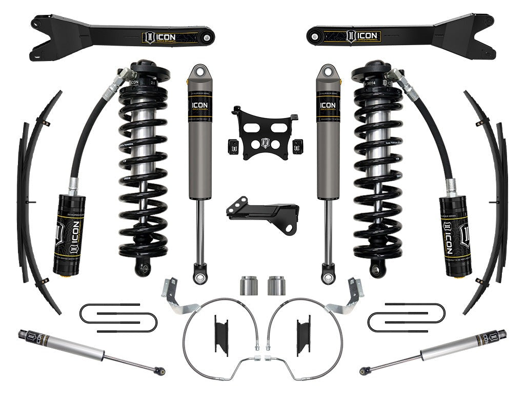 Icon 4-5.5" Stage 3 Coilover Conv System w/Radius Arms + Expansion Pack Kit for 2023-2025 Ford F250 Super Duty Diesel