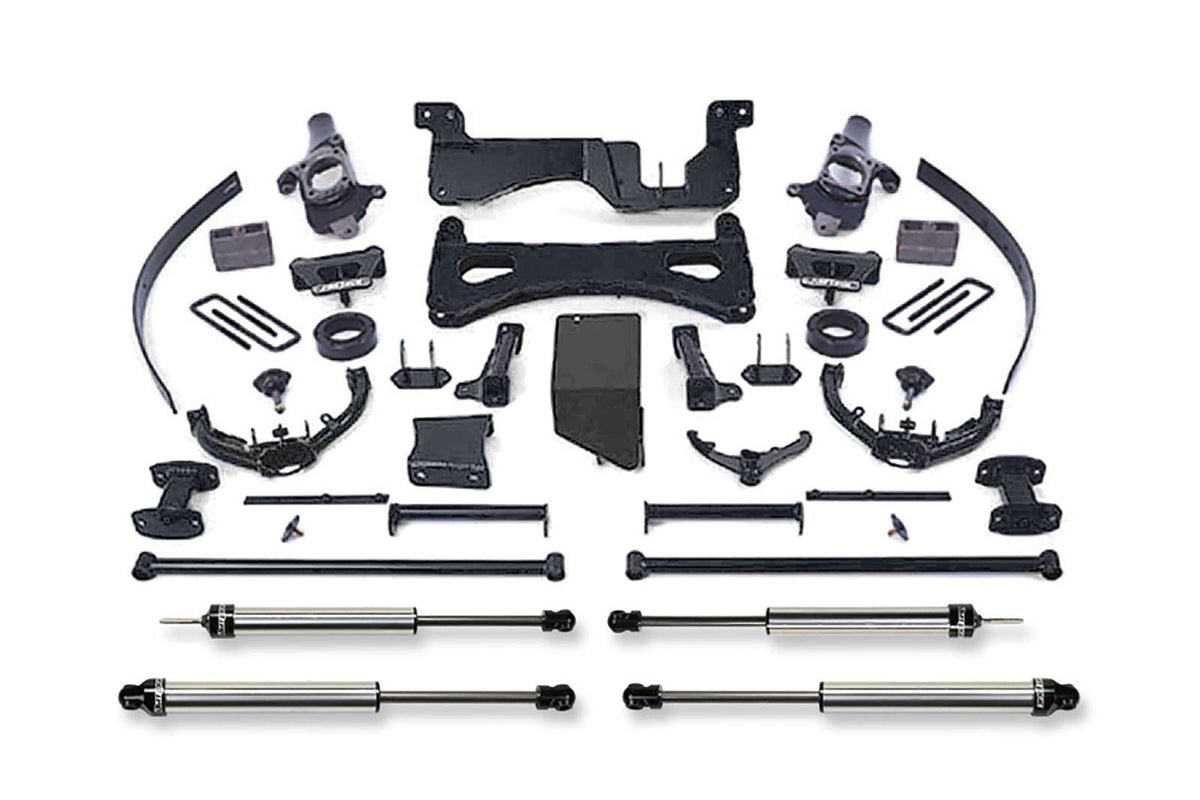 Fabtech 8" Performance System w/Dirt Logic Shocks Kit for 2001-2010 Chevrolet Silverado 2500 HD 4WD RWD w/8.0" lift