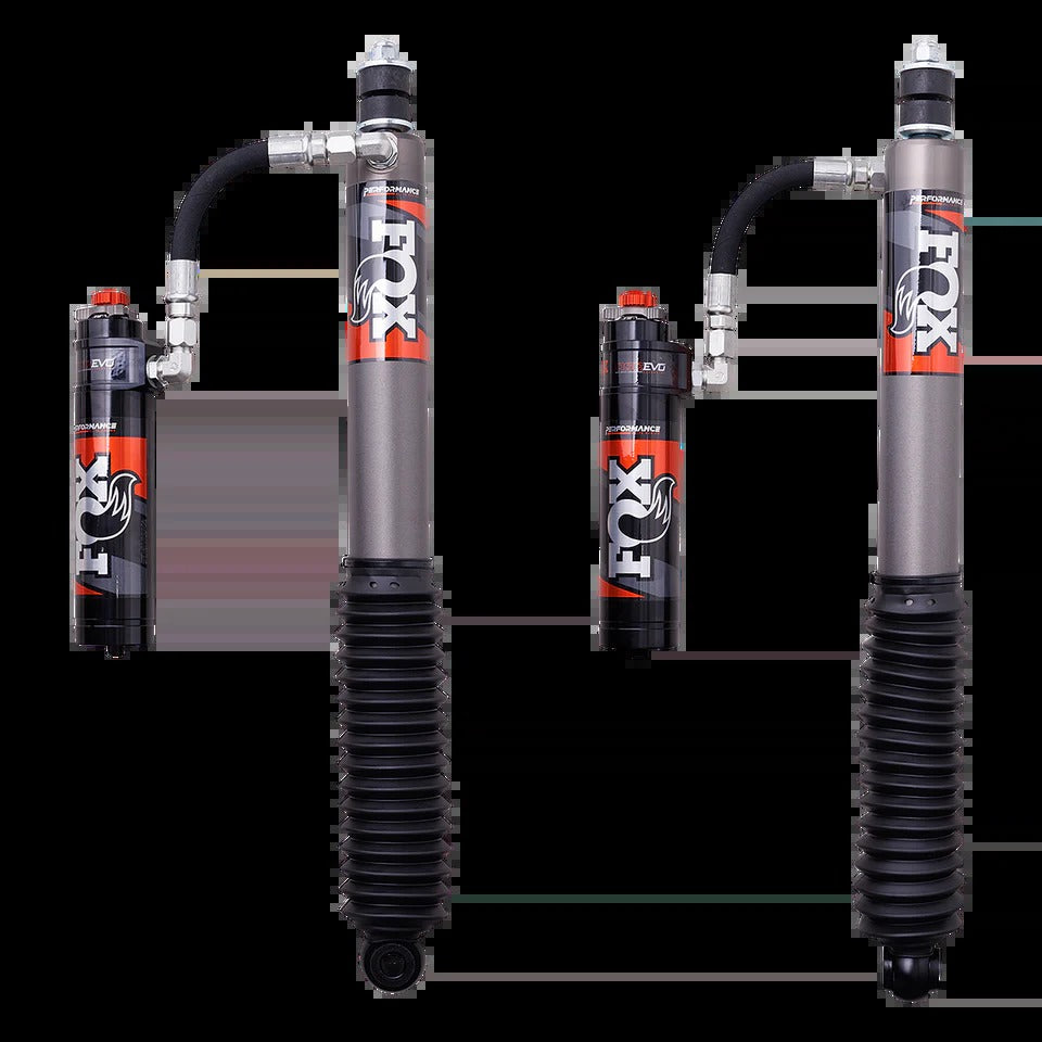 Fox 2.5 Performance Elite Adjustable w/ Remote Reservoir Shocks Rear Pair for 2024-2025 Toyota Tacoma 4WD RWD