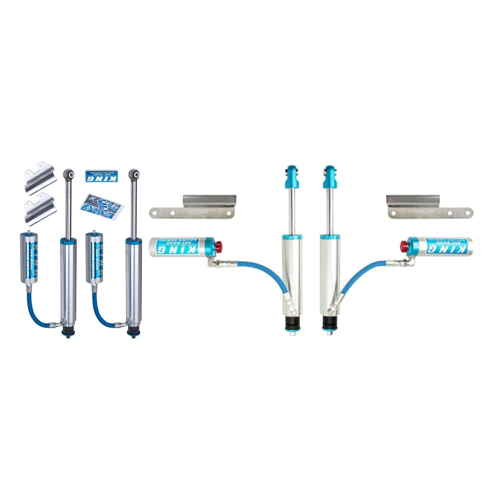 King Shocks 2.5 Performance w/ Remote Reservoir Shocks Set for 1998-2012 Toyota Land Cruiser 100 4WD