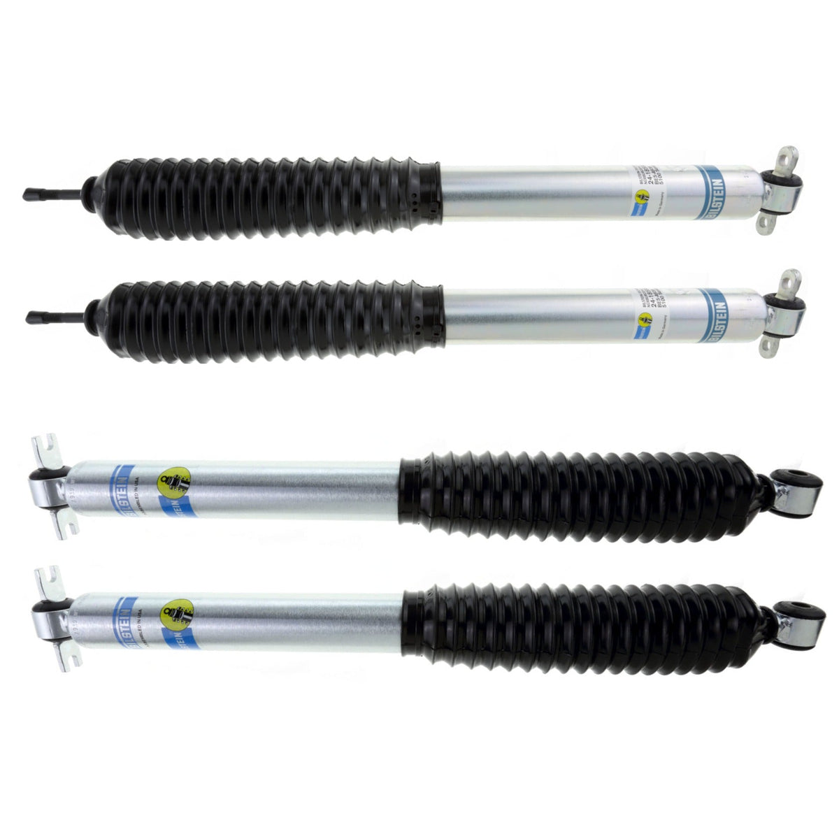 Jeep Wrangler Complete Set Bilstein Front and Rear B8 5100 Shock Absorbers (3.5-4" Lift)