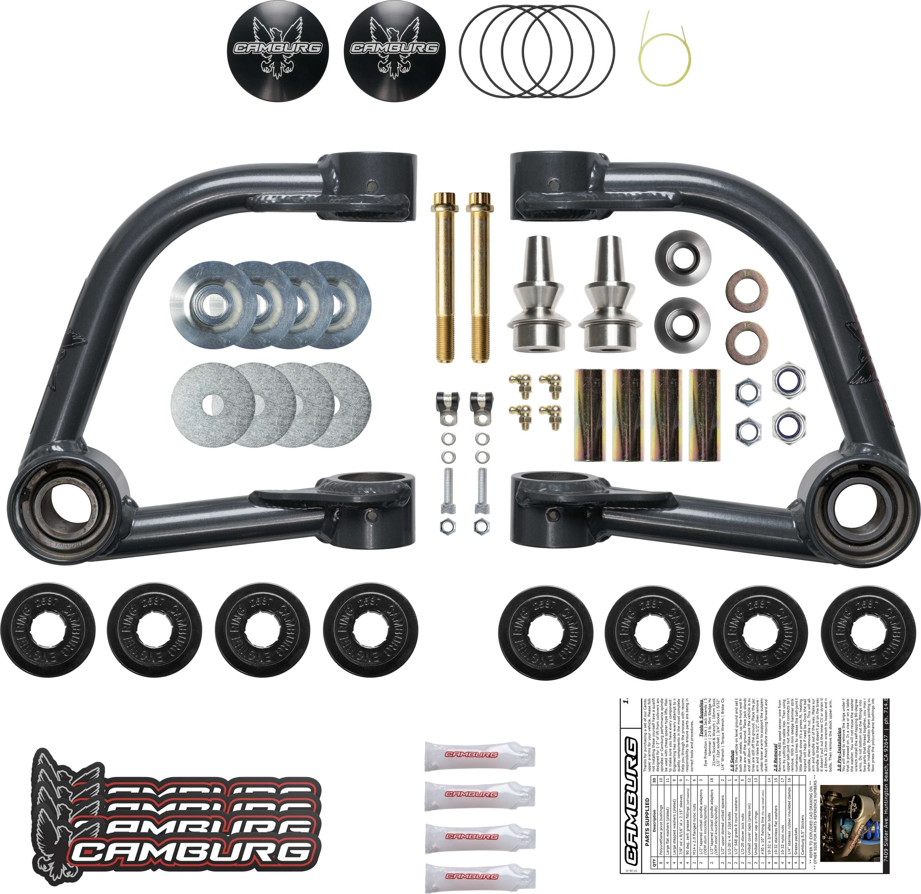 Camburg 110180 - 2019-2023 Ford Ranger 1.25" Uniball Upper Control Arms