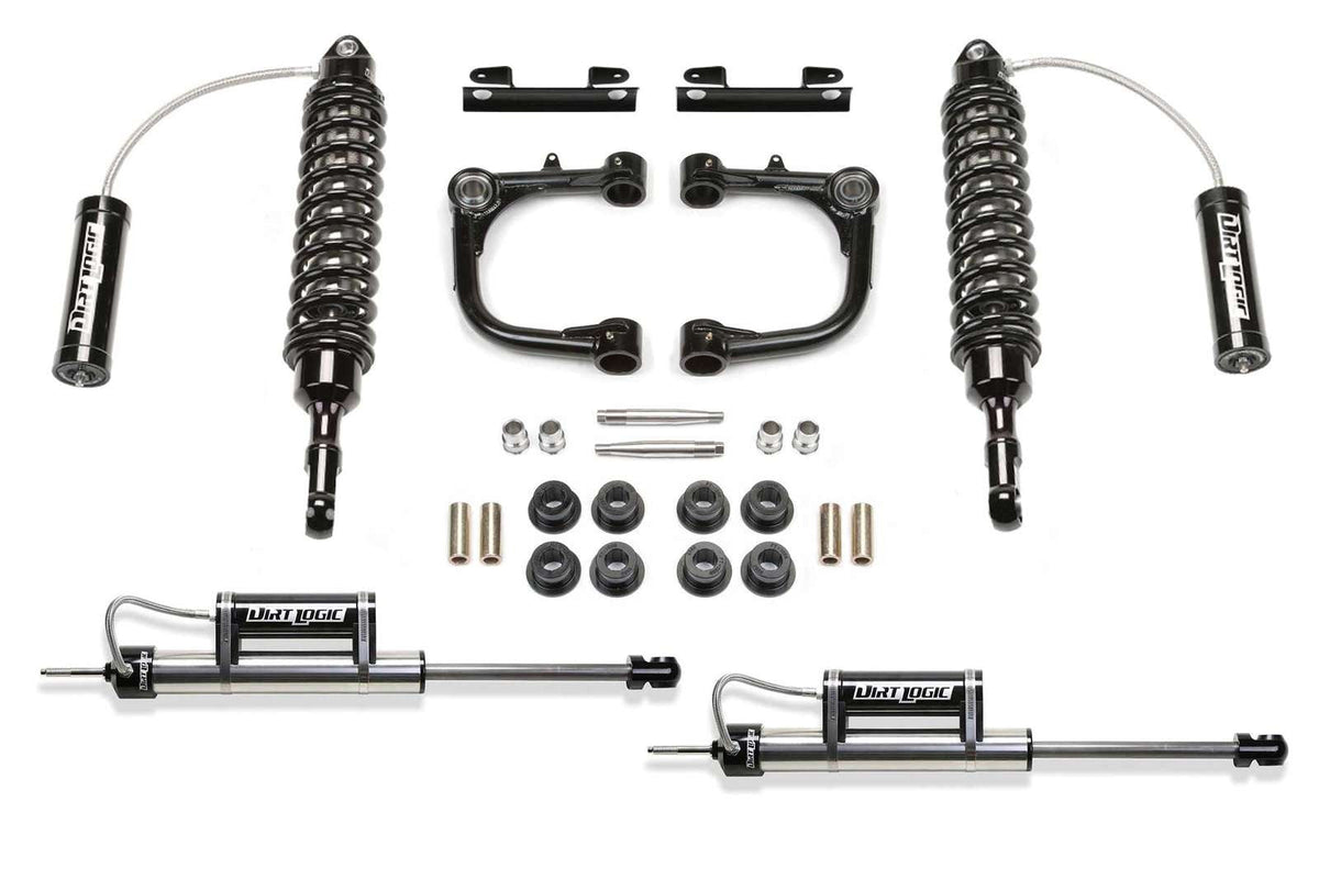 Fabtech 3" Uniball UCA System w/Front Dirt Logic 2.5 Coilovers w/Reservoir & Rear Dirt Logic Shocks w/Reservoir Kit for 2007-2009 Toyota FJ Cruiser 4WD w/3" lift
