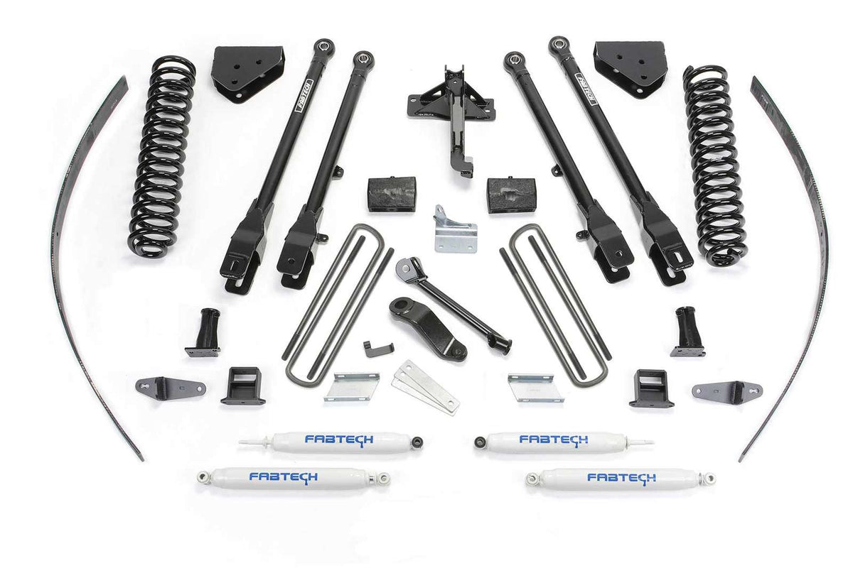 Fabtech 8" 4 Link System w/Performance Shocks Kit for 2008-2016 Ford F350 Super Duty 4WD w/8.0" lift