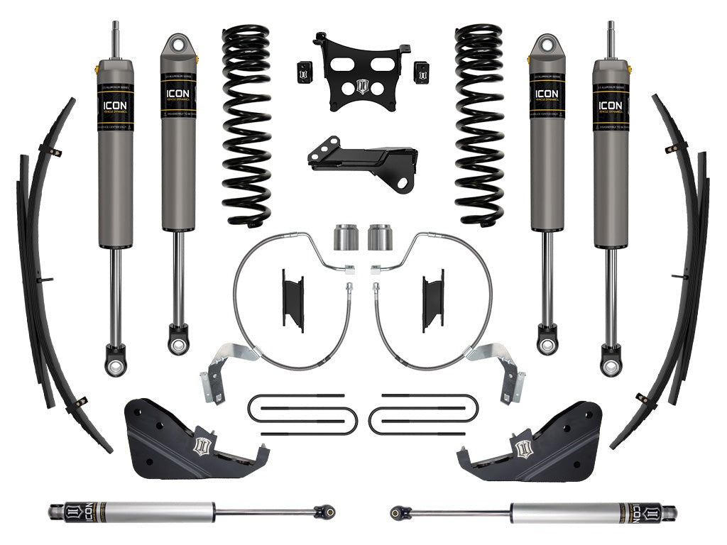 Icon 4.5" Stage 3 Suspension System w/Expansion Packs Kit for 2023-2025 Ford F250 Super Duty Gas Crew Cab Pickup