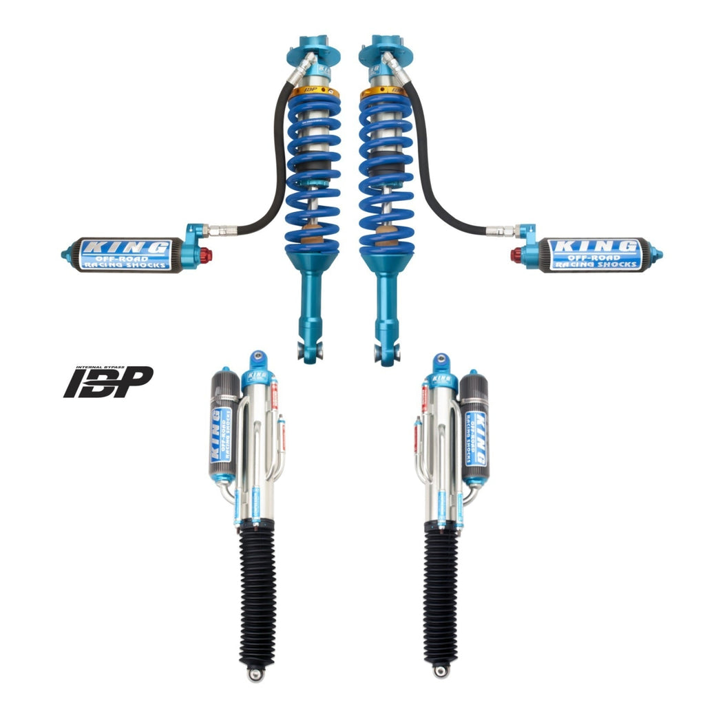 King Shocks 3.0 Performance Coilovers w/ Adjustable Remote Fin Reservoir + Rear Adj Reservoir Shocks Set for 2017-2020 Ford Raptor 4WD