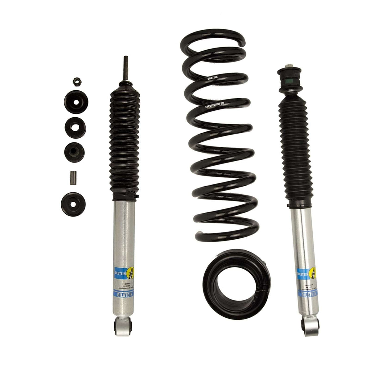 Bilstein B8 5112 Leveling Kit + Rear 5100 Shocks for 2014-2022 Ram 2500 4WD w/2" lift Gas w/Air Susp