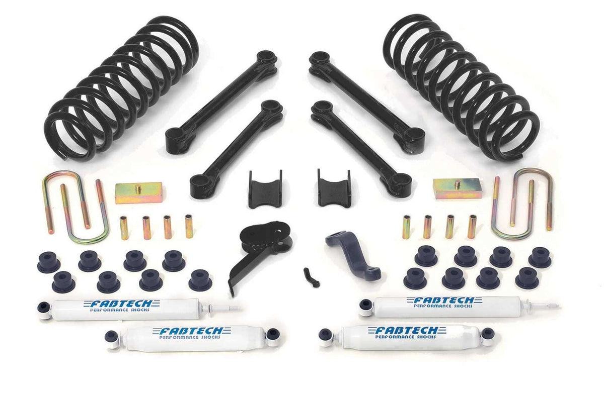 Fabtech 4.5" Performance System w/Performance Shocks Kit for 2003-2010 Dodge Ram 3500 4WD w/4.5" lift