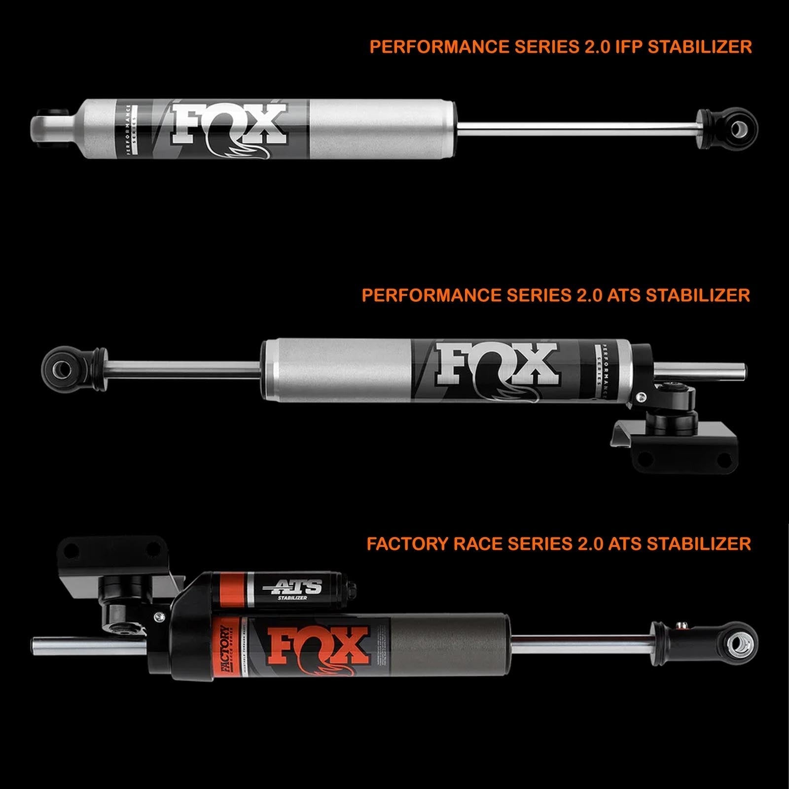 Fox 2.5 Performance Series HTO Shocks Set for 2014-2025 Ram 2500 HD