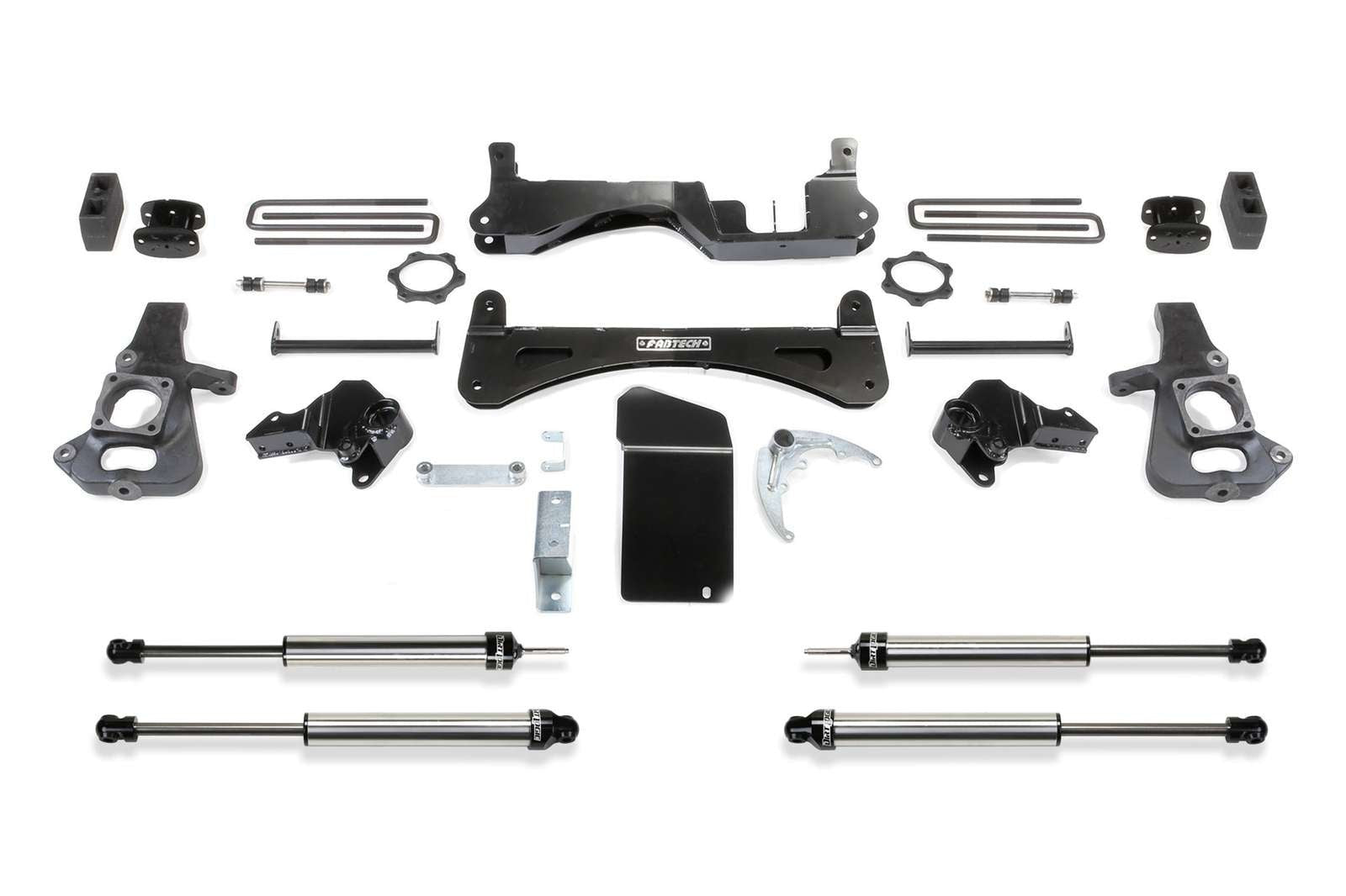 Fabtech 6" RTS System w/Dirt Logic Shocks Kit for 2007-2010 Chevrolet Silverado 3500 HD 4WD RWD w/6" lift
