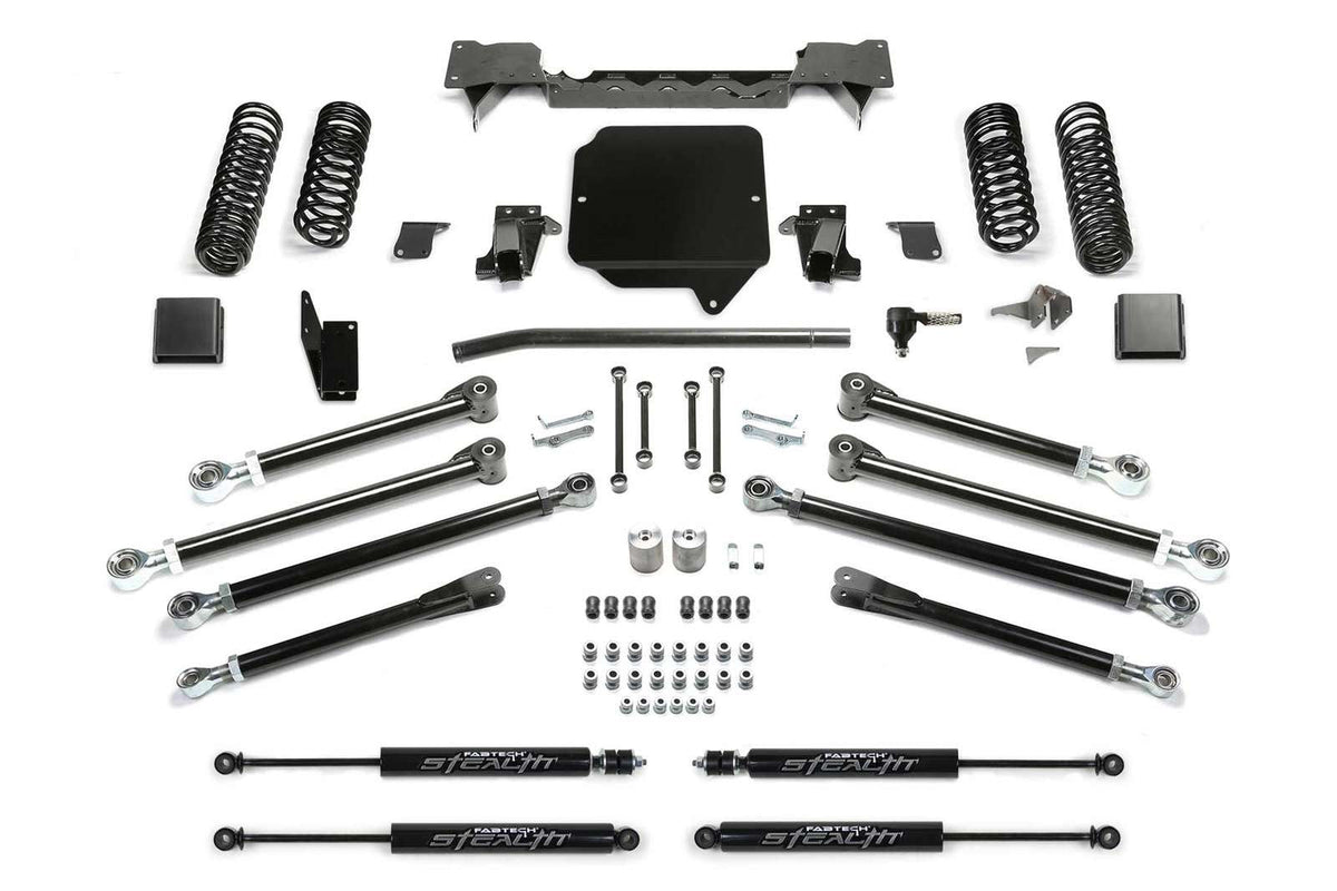 Fabtech 3" Crawler Lift Kit w/Stealth Shocks for 2020-2024 Jeep Gladiator 4WD w/3" lift