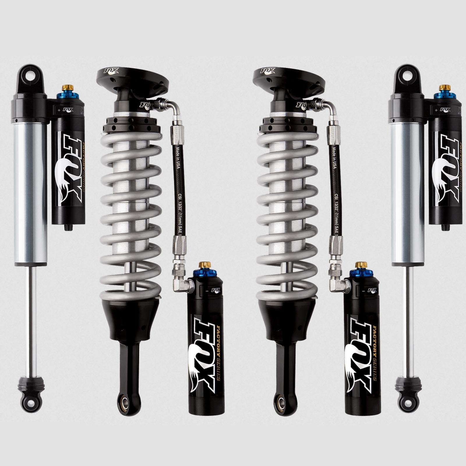 Fox 2.5 Factory Race Series Coilovers w/ Reservoir + Rear Shocks Set for 2014-2020 Ford F150 4WD