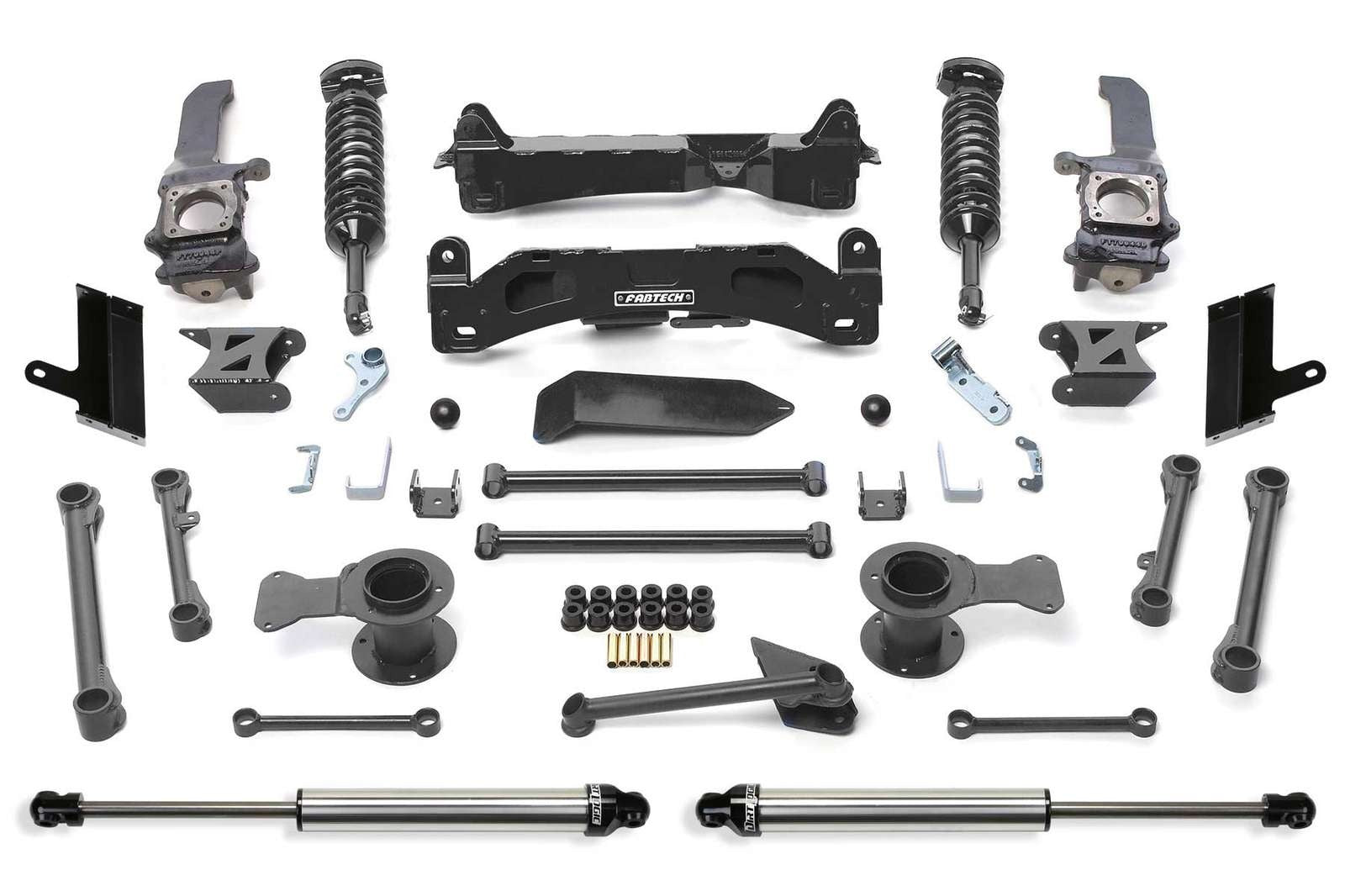 Fabtech 6" Performance System w/Front Dirt Logic 2.5 Coilovers & Rear 2.25 Shocks Kit for 2010-2024 Toyota 4Runner 4WD w/6" lift