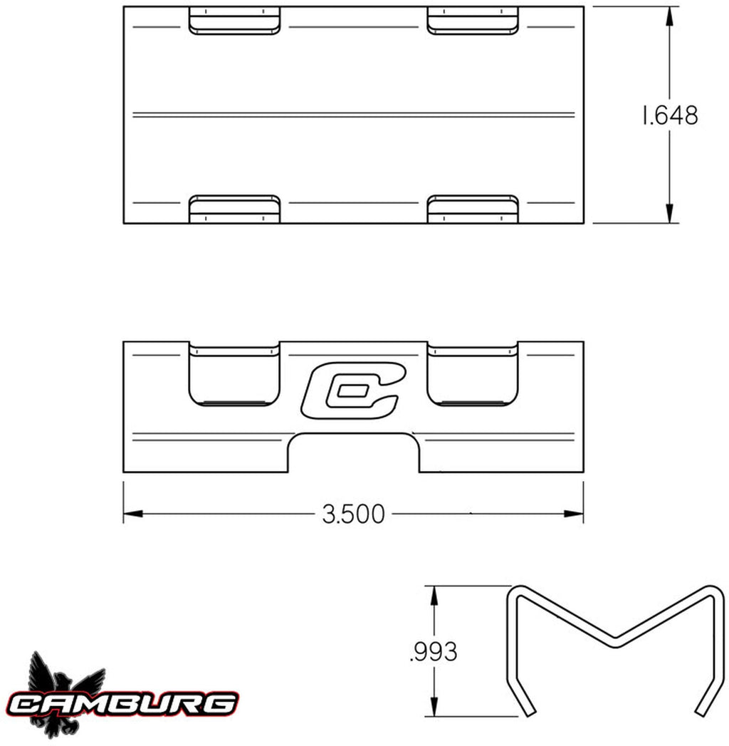 Camburg Universal 4130 Mounts - Weld-On Double Clamp (CAM-040102)