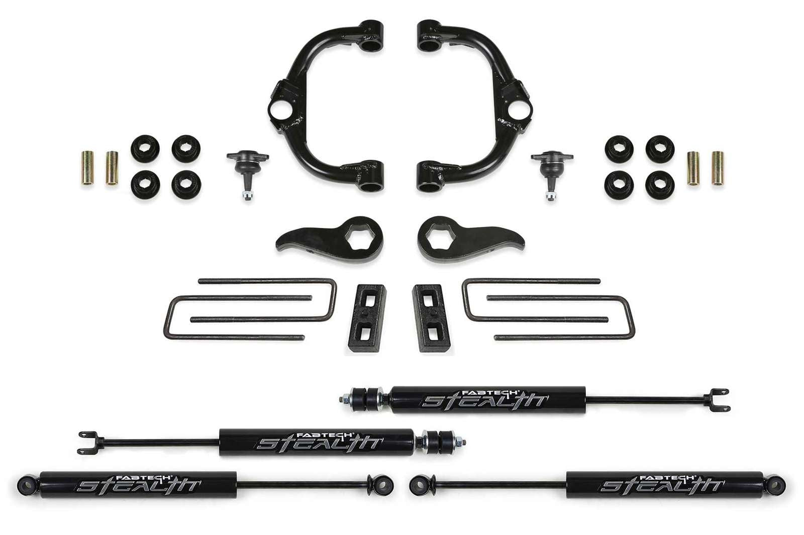 Fabtech 3.5" Ball Joint UCA Lift Kit w/Stealth Shocks for 2020-2024 Chevrolet Silverado 3500 HD 4WD w/3.5" lift
