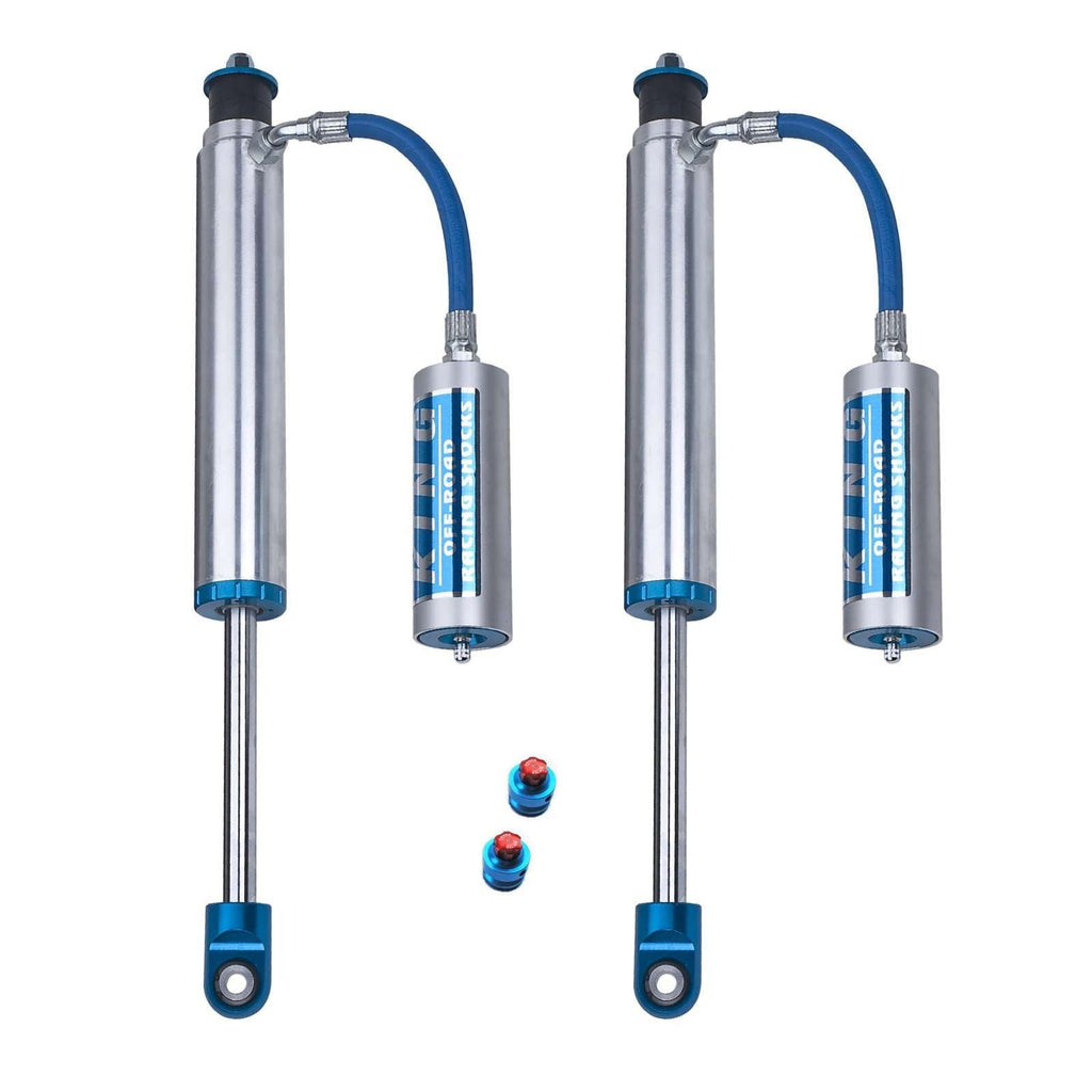 King Shocks 2.5 Performance w/ Remote Reservoir Shocks Rear Pair for 2005-2023 Toyota Tacoma 6 Lug 4WD