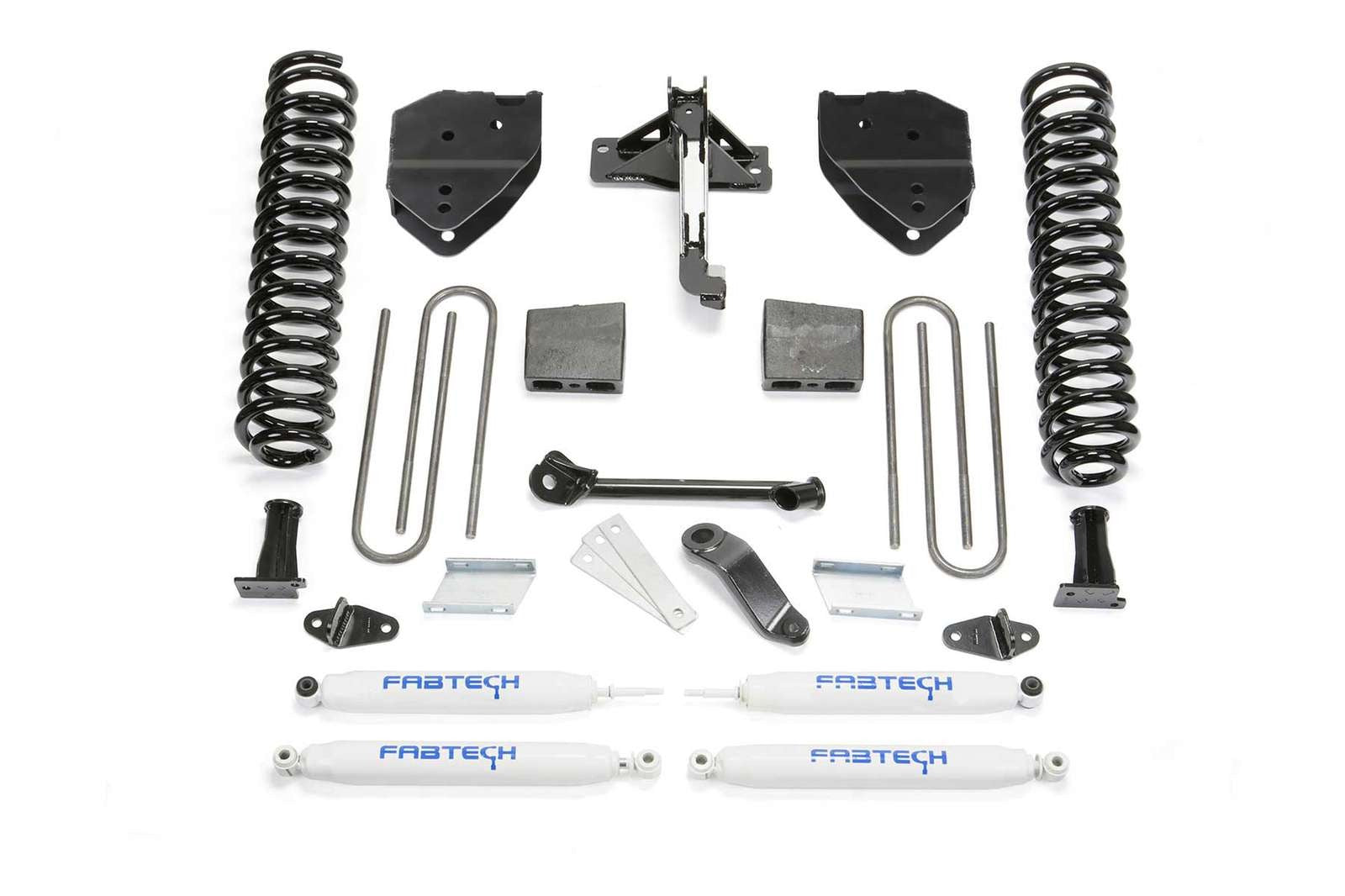 Fabtech 4" Basic System w/Performance Shocks Kit for 2017-2024 Ford F250 Super Duty 4WD w/4" lift