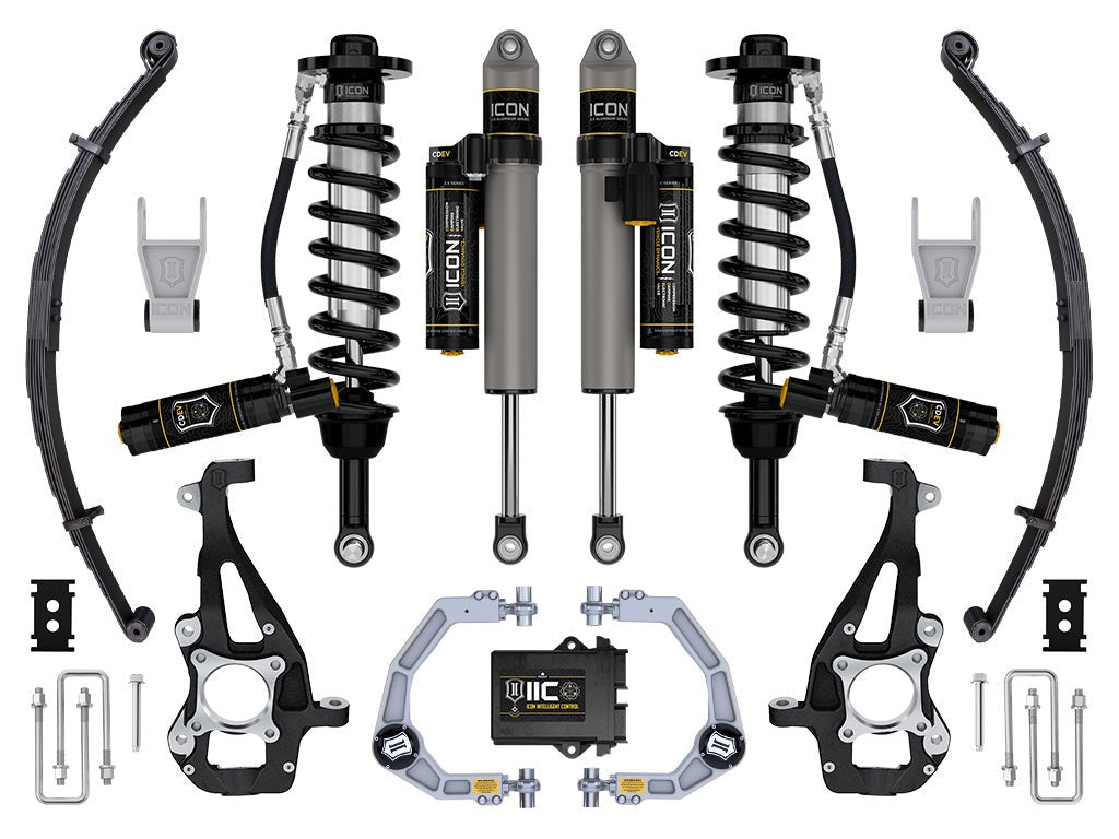 Icon 3.5-4.5" Stage 5 Suspension System w/Billet UCA Leaf Pack Kit 2021-2026 Ford F-150 4WD Flex