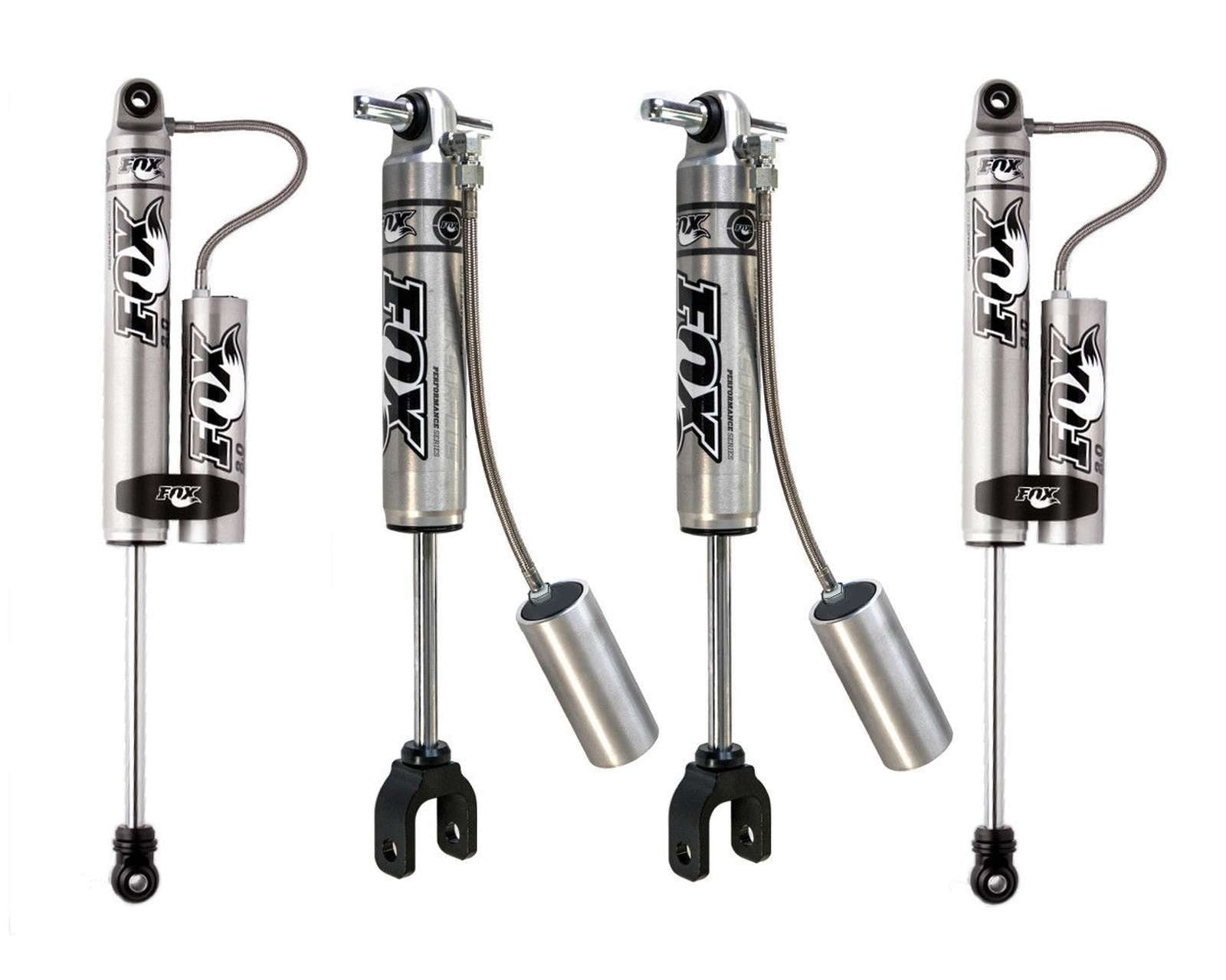 Fox 2.0 Performance Series Shocks w/ Reservoir Set for 2011-2019 Chevrolet Silverado 3500 HD 4WD RWD