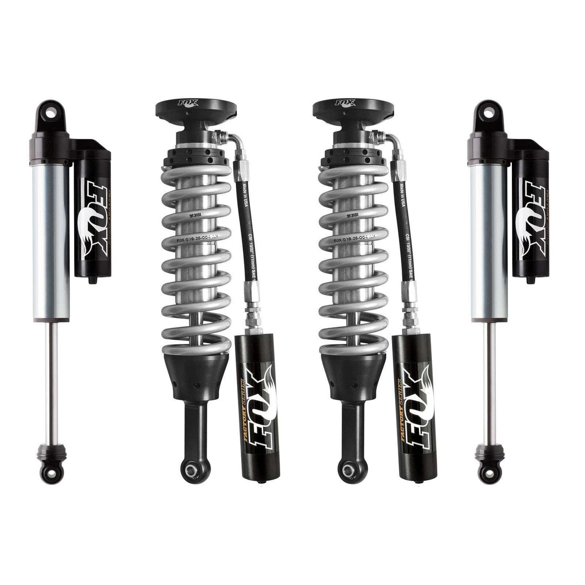 Fox 2.5 Factory Series Coilovers & Shocks w/ Reservoirs Set for 2007-2014 Chevrolet Avalanche 1500 4WD RWD w/0-3" lift