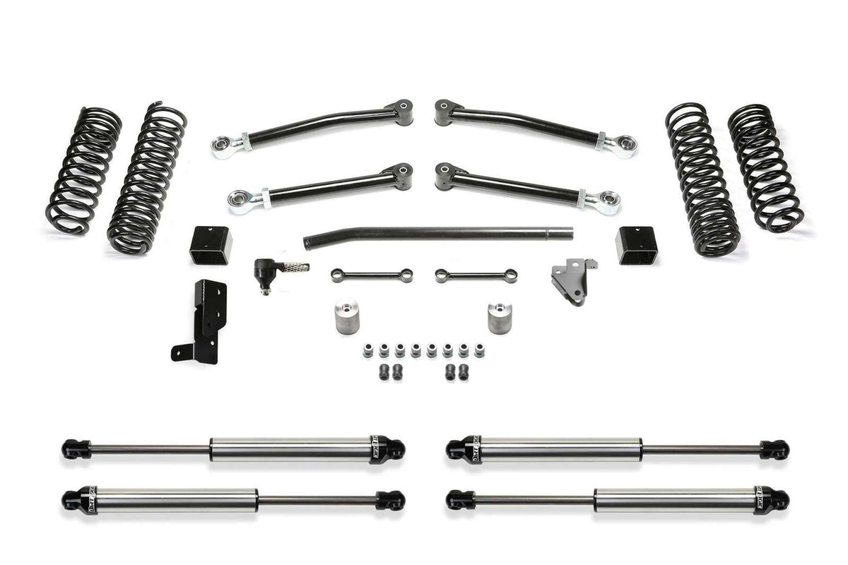Fabtech 5" Trail System w/Dirt Logic 2.25 Shocks Kit for 2018-2024 Jeep Wrangler JL 4WD w/5" lift