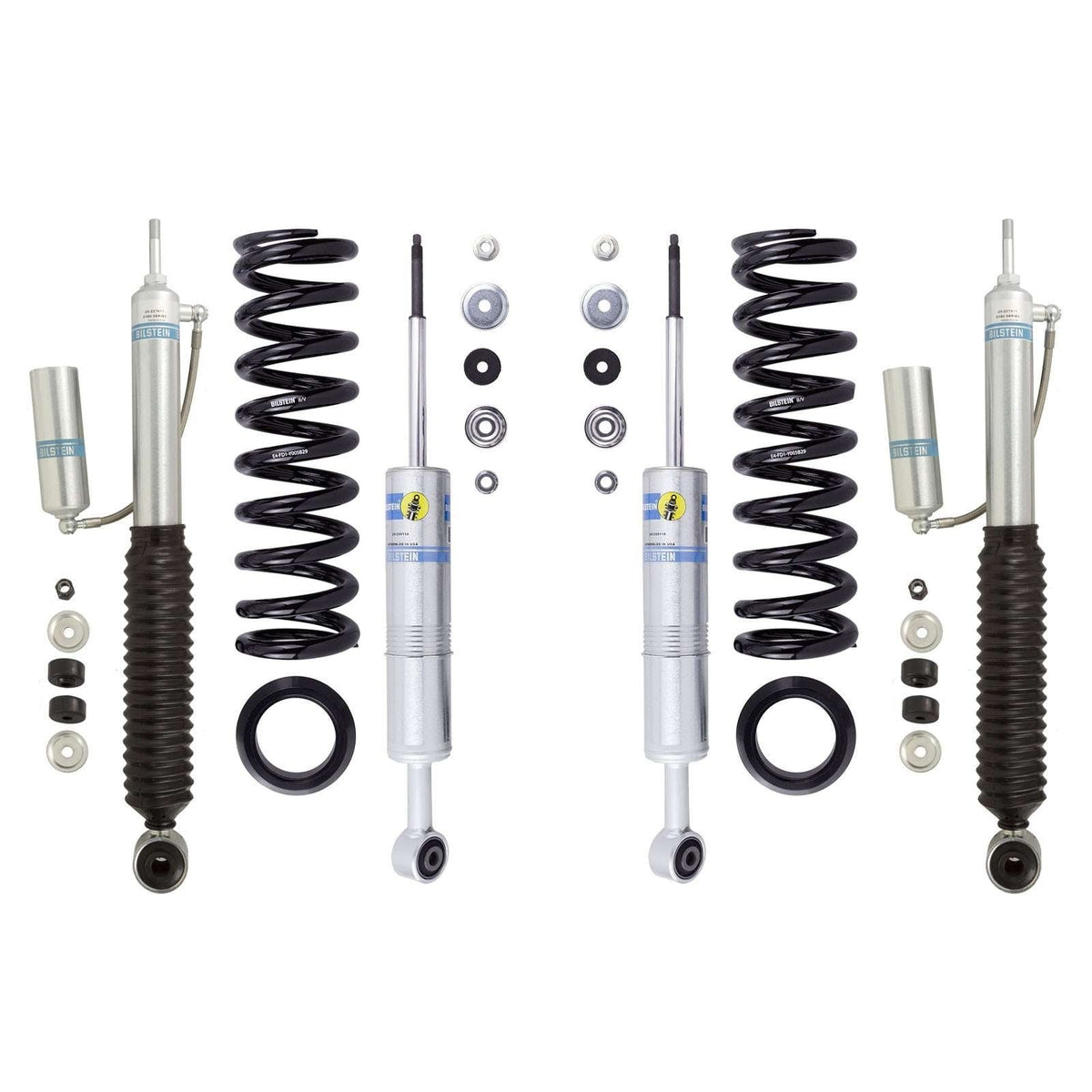 Bilstein 6112 Strut & Spring + Rear 5160 Reservoir Shocks Set for 2010-2024 Lexus GX460 4WD w/1.7-3.2" lift Front Heavy Load
