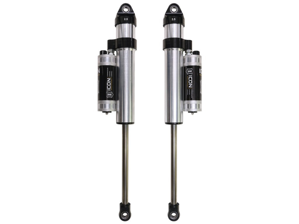 Icon 2.5 Piggyback Reservoir CDCV Shocks Pair for 1999-2004 Ford F250 Super Duty 4WD w/3-6" lift
