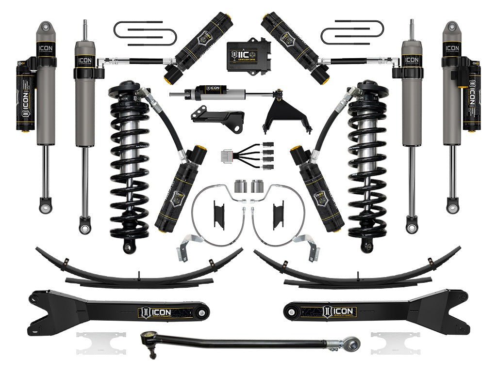 Icon 4-5.5" Stage 9 Coilover Conv Systemw/Radius Arms + Expansion Pack Kit for 2023-2025 Ford F250 Super Duty Gas