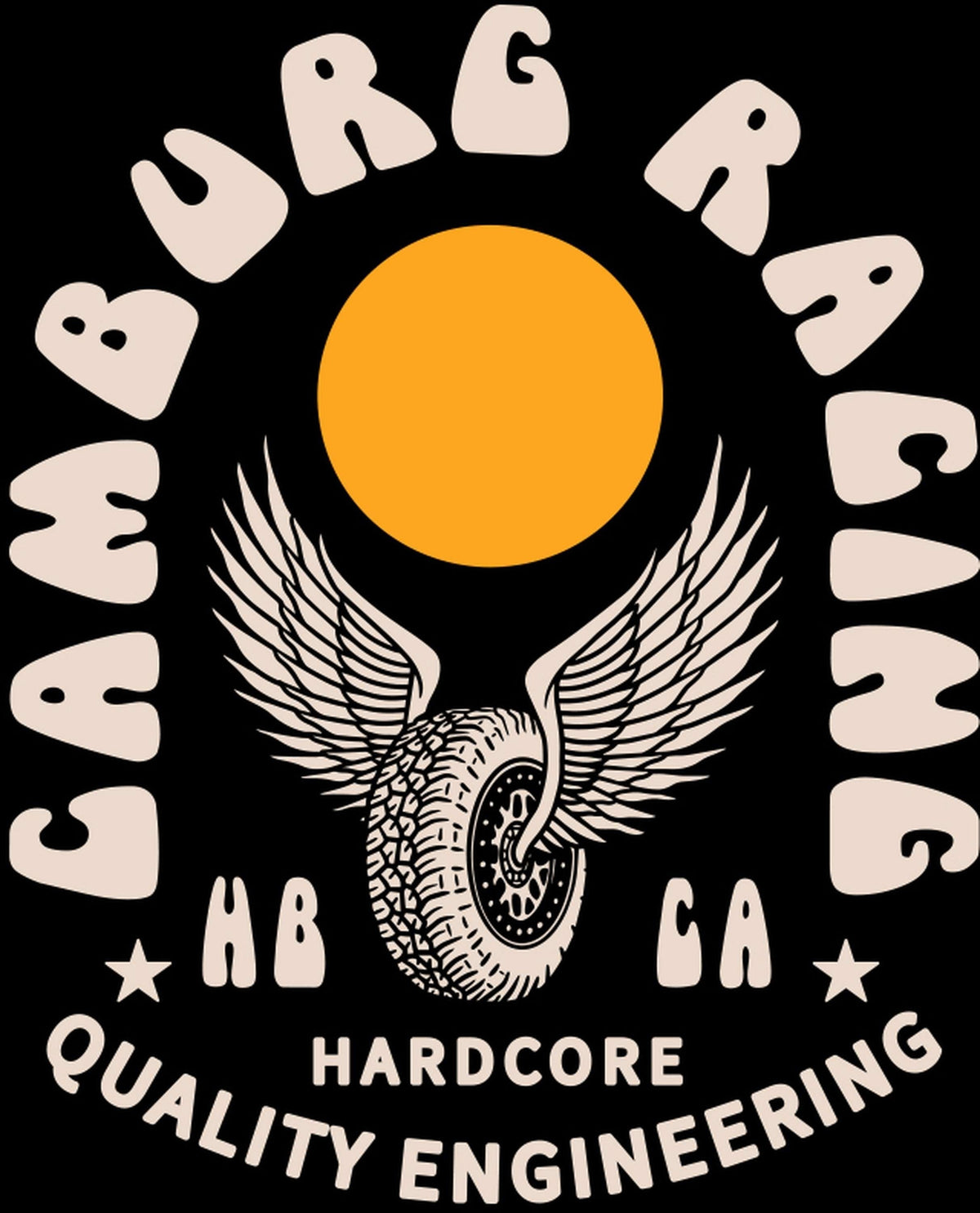 Camburg Winged Wheel Size Large Pocket T-shirt - Black