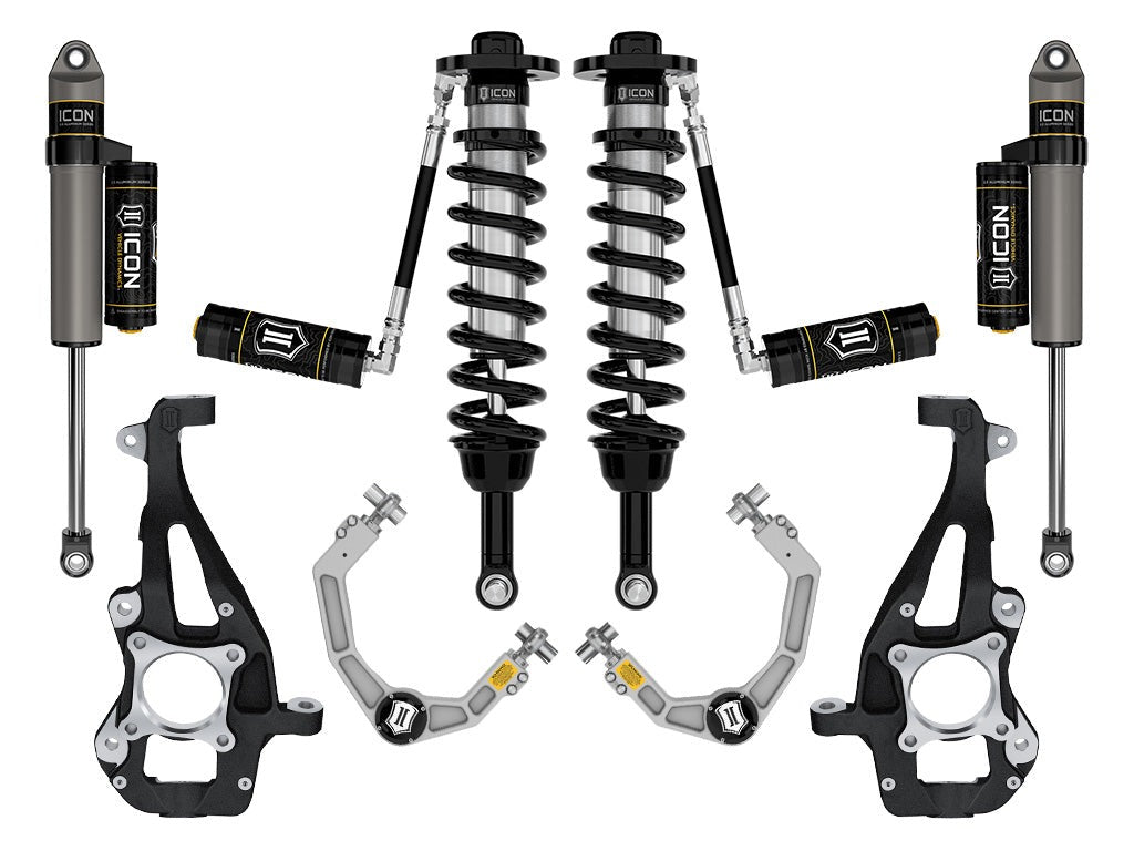 Icon 3.5-4.5" Stage 3 Suspension System w/Billet UCA Kit 2021-2026 Ford F-150 4WD Full Hybrid EV Gas