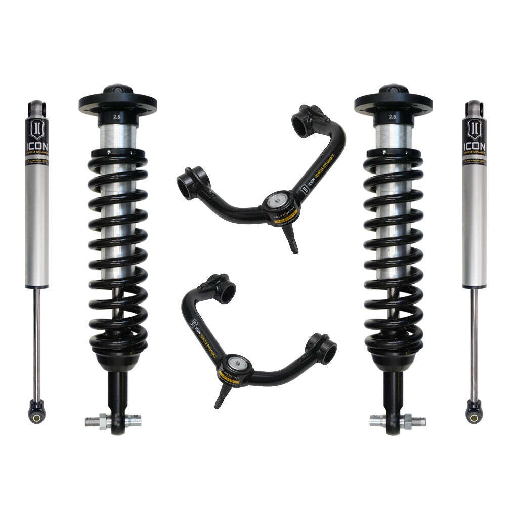 ICON K93112T Stage 2 Suspension System Tubular UCA Ford F150 4WD 0-2.75" Lift