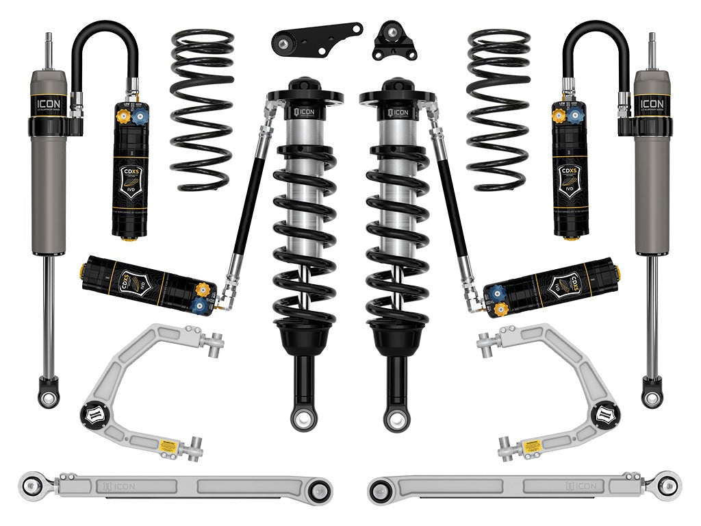 Icon 1.25-3" Stage 9 Suspension System w/Billet Overland Coils Rear Kit for 2024-2025 Toyota Tacoma 4WD