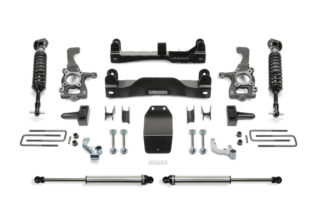 Fabtech 4" Performance System w/Front Dirt Logic 2.5 Coilovers & Rear 2.25 Shocks Kit for 2009-2014 Ford F150 4WD w/4" lift