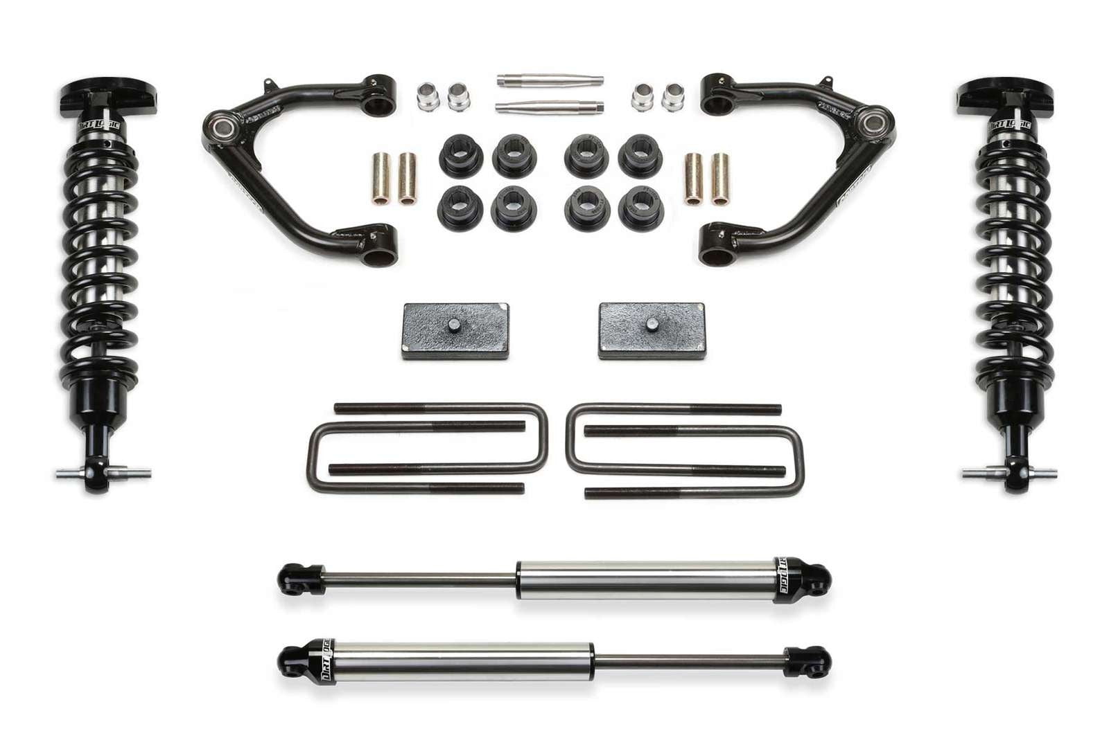 Fabtech 3" Uniball UCA Lift Kit w/Front Dirt Logic 2.5 Coilovers & Rear 2.25 Shocks for 2019-2024 GMC Sierra 1500 4WD w/3" lift