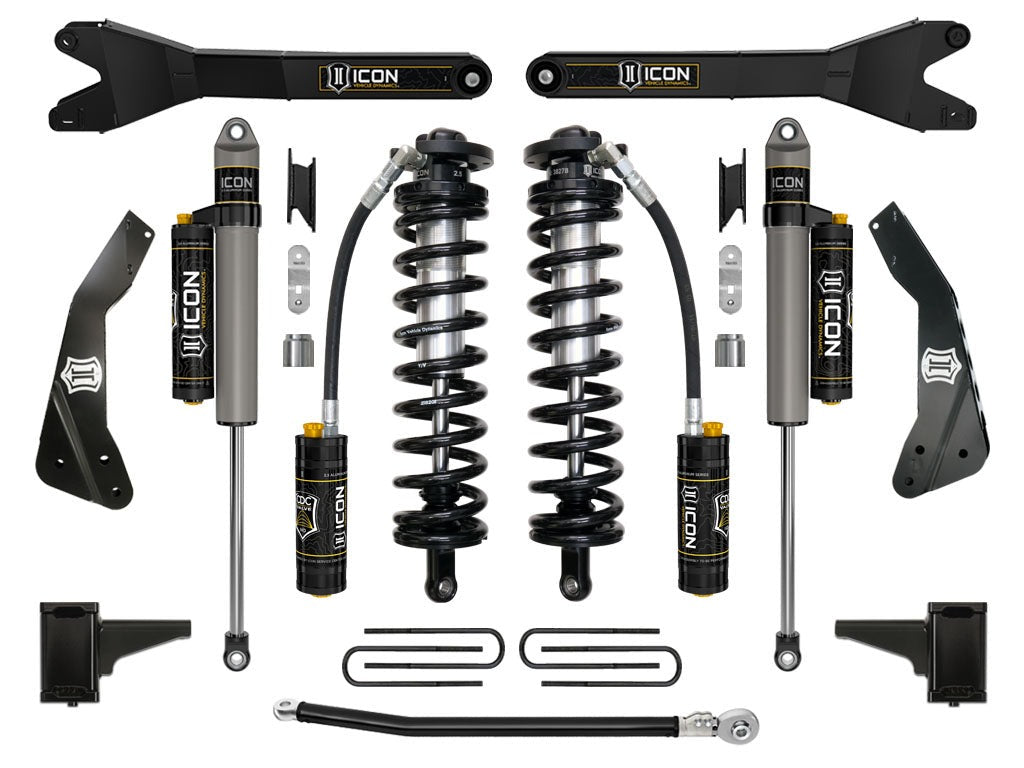 Icon 4.5-5" Coilover Conversion System Stage 4 Kit for 2011-2016 Ford F250 Super Duty 4WD