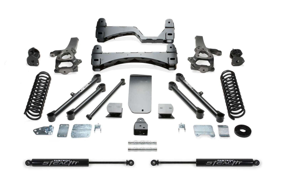 Fabtech 6" Basic System w/Rear Stealth Shocks Kit for 2009-2018 Ram 1500 4WD w/6" lift