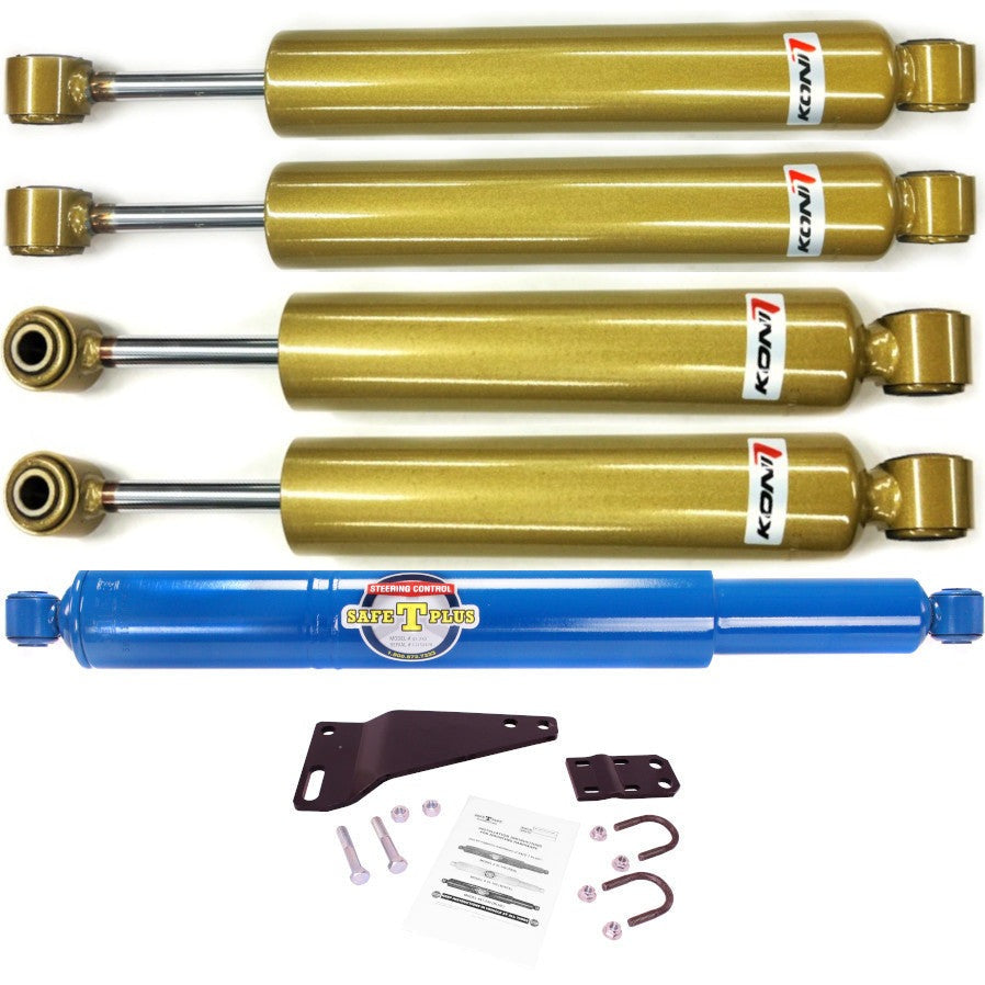 Koni EVO 4 RV Shock & Safe T Plus Steering Stabilizer Kit Ford F53 GVWR 16K-22K
