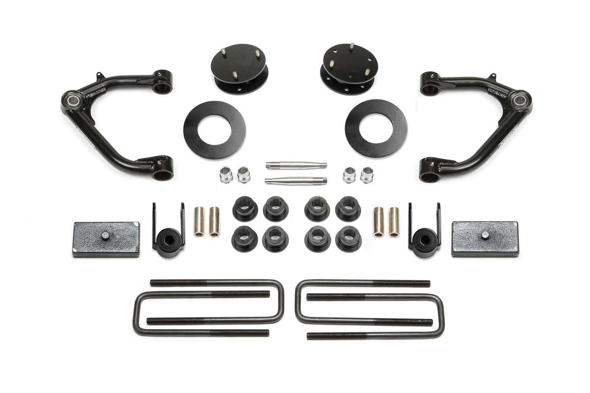 Fabtech 3" Uniball UCA Lift Kit w/Factory Adaptive Ride Control for 2019 GMC Sierra 4WD w/3" lift