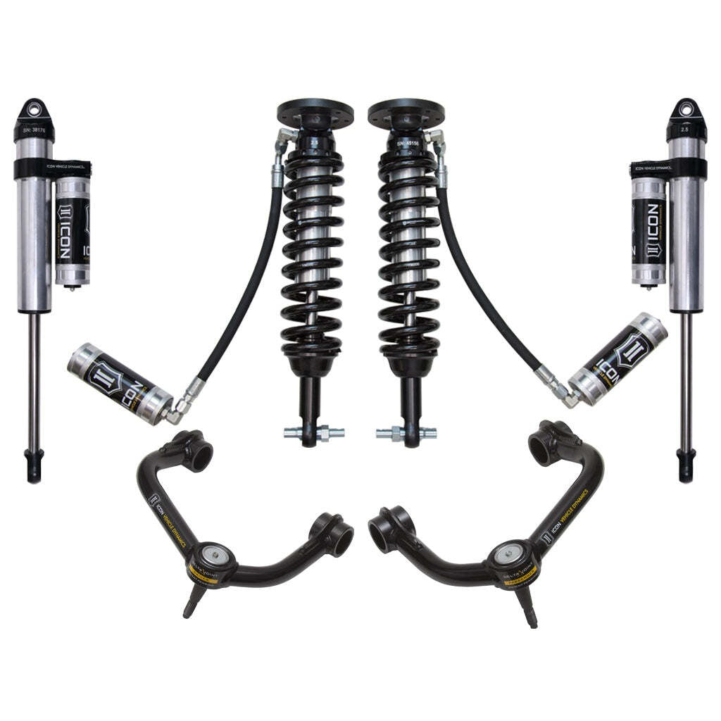 ICON K93084T Stage 4 Suspension System Tubular UCA Ford F150 4WD 2-2.63" Lift